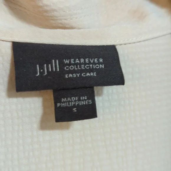 J. Jill Beige Wearever Draped Open Front Light Weight Trench Jacket Small - Picture 7 of 8